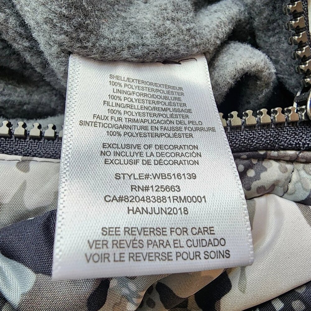 Wippette Baby Boys Camo Snowsuit W/ Hood Fur Trim & Footed Design Size 6-9 Month - Picture 8 of 11